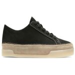Baskets - clarks - hidi holly - cuir nubuck noir - confortable - semelle caoutchouc