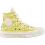 Baskets converse chuck taylor all star lift platform knit jaune mixte