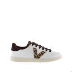 Baskets effet cuir et imprim animal femme victoria
