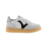 Baskets en effet cuir et mtal femme victoria