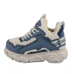 Baskets femme buffalo cld chai warm - vegan denim / fur
