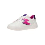 Baskets femme - geox - mikiroshi a - blanc / fuchsia - talon plat - confort et style