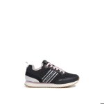 Baskets femme - pepe jeans - dublin half - noir - lacets - plat