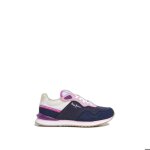 Baskets femme - pepe jeans - london fenix - couleur navy - lacets - talon plat