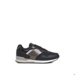 Baskets femme - pepe jeans - london shine - noir - lacets - plat
