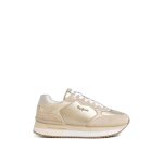 Baskets femme - pepe jeans - rusper shine - couleur sand - confort optimal - style polyvalent