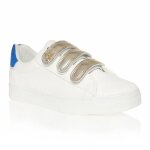 Baskets femme le temps des cerises vic scratch dor - canvas - blanc - adulte