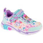 Baskets pour fille - skechers - skech squad 302214l - mtmt - menthe - fermeture scratch - tissu