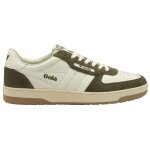 Baskets - gola - hawk 89 - cuir - off white / khaki - plat