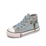Baskets haute en toile enfant chaussures l�ger en denim respirante antid�rapant pour garcon et fille ...