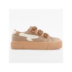 Basket kaporal femme cyndia beige synthtique