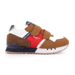 Baskets � scratch london nut brown su�dine enfant pepe jeans