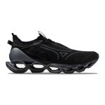 Chaussures de running mizuno wave skyrise 6 ? noir gris harbor lemon tonic - amorti & l�g�ret�