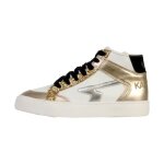 Basket montante - kaporal - shine - blanc or - lacets - femme - confort exceptionnel