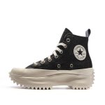 Baskets noires  paillettes femme converse run star hike