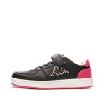 Baskets noires / roses fille kappa malone