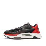 Baskets noires / rouges homme puma ferrari rs
