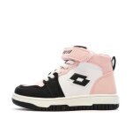 Baskets rose / noir fille bb lotto ravenne