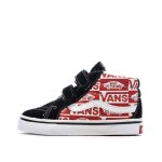 Baskets rouge / noir enfant vans td sk8 - mid reissue v logo