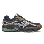 Baskets saucony progrid omni 9 ? marron et marine ? r�tro - tech styl� avec confort moderne