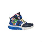 Baskets semi - montantes - geox - ciberdron - bleu marine - scratch - talon plat Baskets semi - montantes - geox - ciberdron - bleu marine - scratch - talon plat