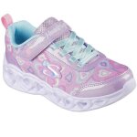 Baskets skechers heart lights - boogie love violet fille
