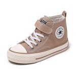 Baskets toile mixte enfant haute chaussures lger respirante antidrapant pour garcon et fille - kaki ...
