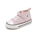 Baskets toile mixte enfant haute chaussures lger respirante antidrapant pour garcon et fille - rose ...