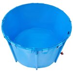 Bassin � poissons hors sol duoku 1700 l - pvc enduit cadre plastique stable vanne de vidange (150�150�100 ...