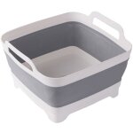 Bassine pliable lavabo pliable avec bouchon de vidange et poign�es de transport grande capacit� de 9l ...