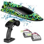 Bateau radiocommand - overmax - x - surge - clairage led - 35 km / h - 2 x batterie