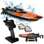 Bateau radiocommand - overmax - x - tide - 25 km / h - 2 x 17min - rouge
