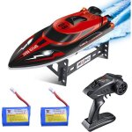 Bateau tlcommand impermable bateau rc  25km / h avec batteries rechargeables et accessoires supplmentair ...