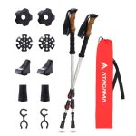 B�tons de marche - atacama - pliables en carbone et aluminium - ultra l�ger - r�glables - ergonomiques ...