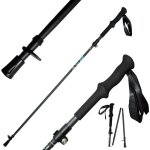 Btons de randonne - kzq - pliables en fibre de carbone - lot de 2 - longueur rglable - poigne en ...