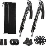 B�ton de randonn�e - kzq - pliable et t�lescopique - 110 - 130 cm - ultral�ger - 2 pi�ces