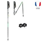 B�ton de trail pliable guidetti explore a�ro (x2) - vert - 130 cm