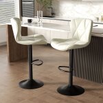 Batony lot de 4 tabouret de bar chaises de bar avec repose - pieds si�ge bar r�glables en hauteur pour ...
