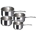 Batterie de 4 casseroles en inox chef - 14 - 20 cm (sans couvercles) Batterie de 4 casseroles en inox chef - 14 - 20 cm (sans couvercles)