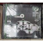 Batterie de cuisine - 12pcs - inox - haute qualit� - compatible induction