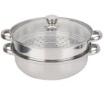 Batterie de cuisine en acier inoxydable 28 cm 2 couches marmite  vapeur cuiseur  vapeur double bain ...