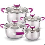 Batterie de cuisine en acier inoxydable. batterie de cuisine 8 pièces. tous cuisinières : induction gaz ... Batterie de cuisine en acier inoxydable. batterie de cuisine 8 pièces. tous cuisinières : induction gaz ...