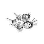 Batterie de cuisine - alightup - set de 4 poles 20 24 24 et 28 cm 2 casseroles 16 18 cm et 1 faitout ...