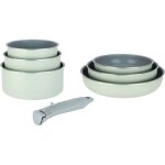 Batterie de cuisine en aluminium press� - debsy - 7 pi�ces - rev�tement c�ramique - sans pfas - po�les ...