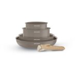 Batterie de cuisine - tous feux dont induction - arthur martin - am9192 - aluminium rev�tement c�ramique ...