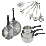 Batterie de cuisine - tous feux dont induction - fackelmann - geneva - inox - 2 poêles 20 et 24 3 casseroles ... Batterie de cuisine - tous feux dont induction - fackelmann - geneva - inox - 2 poêles 20 et 24 3 casseroles ...