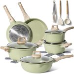 Batterie de cuisine induction 15 pices just perfecto - set de casseroles et poeles - tous feux dont ...