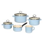 Batterie de cuisine kr�ger - 89566pab - kruger karl 91866 lot de 5 casseroles en email