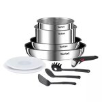 Batterie de cuisine - tefal - ingenio - 10 pièces - inox - amovible - tous feux Batterie de cuisine - tefal - ingenio - 10 pièces - inox - amovible - tous feux