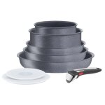 Batterie de cuisine - tefal - l7669802 - 8 pi�ces - poign�e amovible - compatible induction